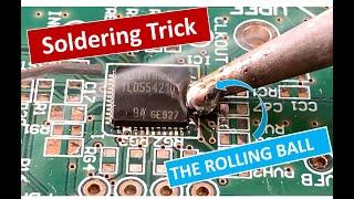 Soldering tip for QFN: the Rolling Ball