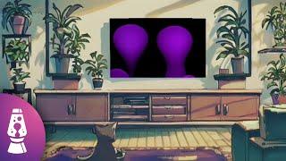 Lofi Music with 50 AI generated Pixel Art Living Rooms containing Lava Lamp TV Backgrounds