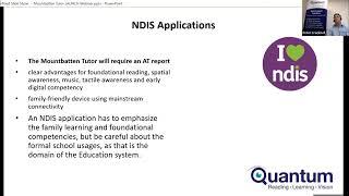 NDIS and the Mountbatten Tutor by Peter Cracknell from Quantum RLV