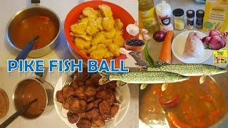 Homemade Fish Ball ''PIKE Fish Free from LAKE''