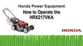 HRX217VKA Lawn Mower Operation