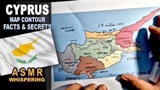 CYPRUS map outline with its districts | Facts and secrets | ASMR whispered geography facts