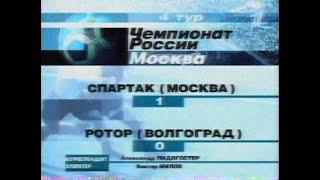 Спартак 1-0 Ротор. Чемпионат России 2001