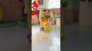 Diy Icecream Sticks Pen Holder Craft#shorts #viralshorts #reuse #diy #handmade #crafting #trending
