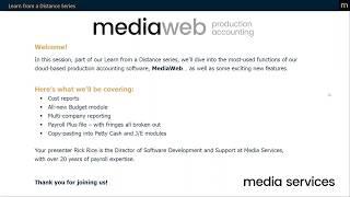 MediaWeb - Web-Based Production Accounting from Media Services Payroll (Updated 2020)