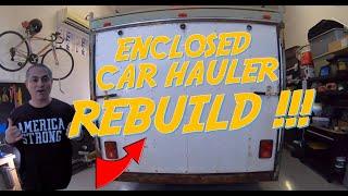 Blue Line Garage - Car Hauler Rebuild / Remodel / Restore - Old to New Trailer DIY Project