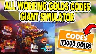 ALL *NEW* INSANE WORKING ROBLOX GIANT SIMULATOR CODES FOR GOLDS! GIANT SIMULATOR APRIL 2020 CODES