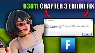 D3D11 error fix in chapter 3 fortnite for 2022 by azox yt