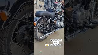 New Bullet 350 After Market Exhaust installed 2024 | Punjabi silencer installed  dug dug exhaust