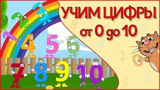 УЧИМ ЦИФРЫ с 0 до 9. УЧИМ ЧИСЛО 10. Веселый мультик в стихах