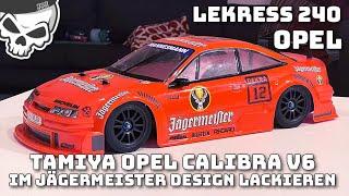 Tamiya Opel Calibra V6 DTM Karosserie für TT02 im Jägermeister Racing design KG Team LeKress 240