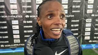 Kenya’s Beatrice Chebet Speaks After Breaking The 10,000m World Record At Prefontaine Classic