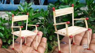 How to make matchstick chair | matchstick craft |ayan mazid craft |craft idea |quraintaine craft