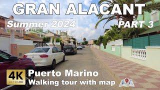 Gran Alacant - Puerto Marino, Spain | Costa Blanca - Walking tour [4k 60 fps]