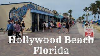 HOLLYWOOD BEACH BOARDWALK 8K‍️FL - USA BIKE RIDING