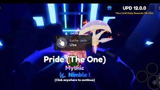 Evolving Pride (Day) into Pride (The One) ! Anime adventures | Roblox