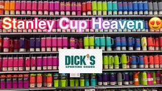 NEW STANLEY CUPS DICK'S SPORTING GOODS STORE WALK THRU OF ALL THE STANLEY CUP PLUS YETI AND OWALA