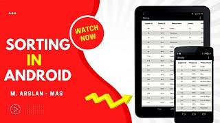 How to Sort Recyclerview items | Sorting In Android Using Model Class | Android Basic Sorting | MAS