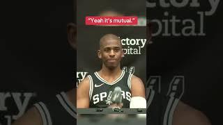 Chris Paul on Spurs HC Gregg Popovich mentioning he’s despised CP3 for years  #shorts