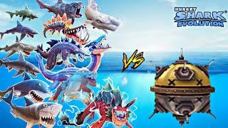 Hungry Shark Evolution - Ultra Mine Vs All Sharks 