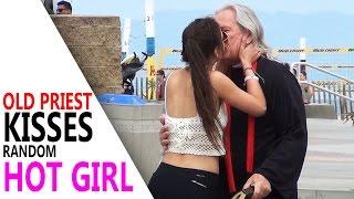 Priest Kisses Random Young Hot Girl!