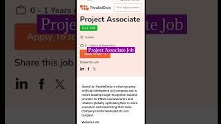 ParallelDots Is Hiring | Work From Home Job #trending #ystshorts  videos#viralvideo