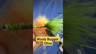 Fly tying a Wooly Bugger Olive #flyfishing #flytying #shots