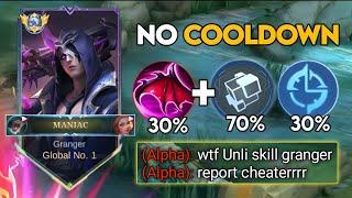 WHEN TOP GLOBAL GRANGER ABUSE THIS NEW COOLDOWN BUILD & EMBLEM IN SOLO RANKED GAME!! (you must try)