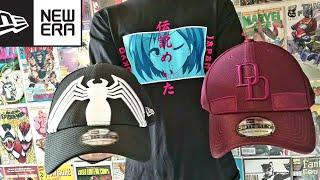 NEW ERA 39THIRTY SPIDERMAN BLACK SUIT CAP AND NEW ERA DAREDEVIL 39THIRTY CAP UNBOXING!