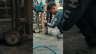 Gas Core Drill in Action! Cutting Through Asphalt & Concrete Like Butter!  #construction