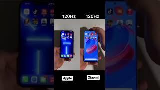 iPhone Vs Xiaomi 120hz test  Which is Better