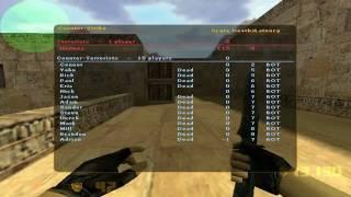 [HD] Counter Strike 1.6 Bots with knife 1v15 LOL