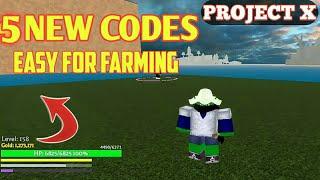 5 NEW CODES FOR EASY LEVEL UP - Project X | Roblox