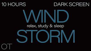 HOWLING WIND Sounds for Sleeping| Relaxing| Studying| BLACK SCREEN| Real Storm Sounds| SLEEP SOUNDS