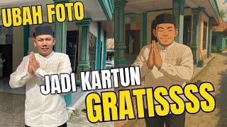 cara mengubah foto jadi kartun pakai ai gratis I edit foto jadi kartun viral tiktok