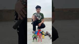 Big and small four toys gun testing 