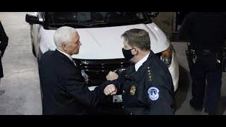 Vice President Mike Pence thanks Capitol Hill police