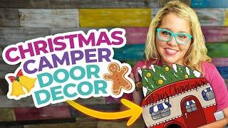 How to Paint This Cute Christmas Camper Door Hanger! | Step-by-Step Tutorial