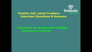 Learn how to concatenate multiple columns in a minute | PostgreSQL Tutorial