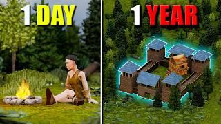 I Survived 1 YEAR of No Loot, Freezing Wilderness, Insane Sprinting Zombies - The Movie