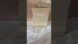Books that are UNDERRATED on booktok. #booktube #bookrecs #booktok #books #bookish #booklover