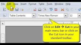 Copy and move table content in OpenOffice Writer