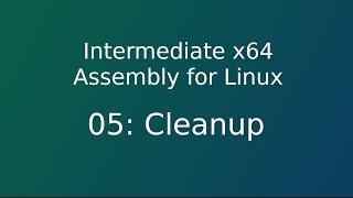 05 x64 asm : Cleanup