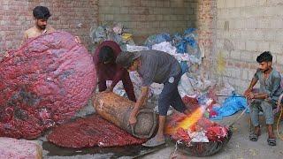 The Process Of Recycling Waste Polythene Bags into New Electric Cable in Old Factory