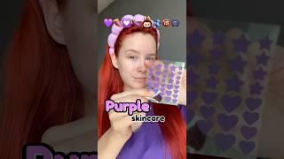 PURPLE skincare#asmr #skincare #routines #beauty #girl #shorts #viral #makeup #fyp #labubu