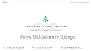 Form Validators in Django