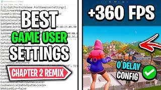 The BEST Game User Settings in Fortnite Chapter 2 Remix! (FPS BOOST & 0 DELAY)