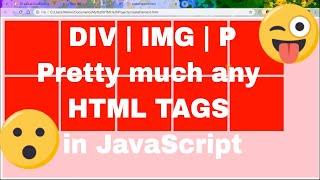 How to create HTML ELEMENTS in JavaScript *50 SUBS