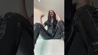 goddess say #shiny #pvc #shorts #boots