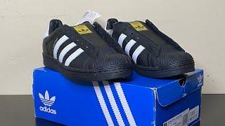 UNBOXING ADIDAS SUPERSTAR LACELESS BLACK